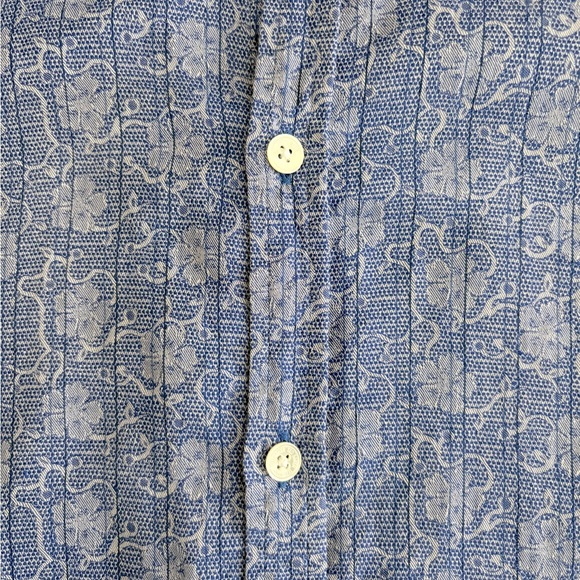 Ted Baker Archive Men’s Shirt Blue Floral Pattern Long Sleeve Button-Up - Picture 3 of 5